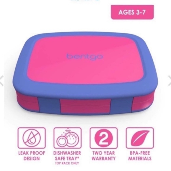 Bentgo Kids Durable & Leak-Proof Lunch Box In a right Pink/Purple - Picture 9 of 11